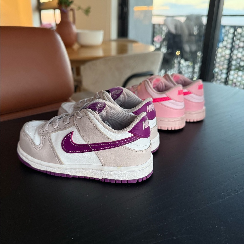 Nike Dunks Toddler Girl Sneakers Bundle- Pink and Purple